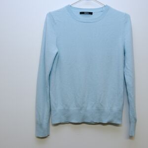 Quince Aqua Blue Cashmere Crewneck Sweater Size Medium